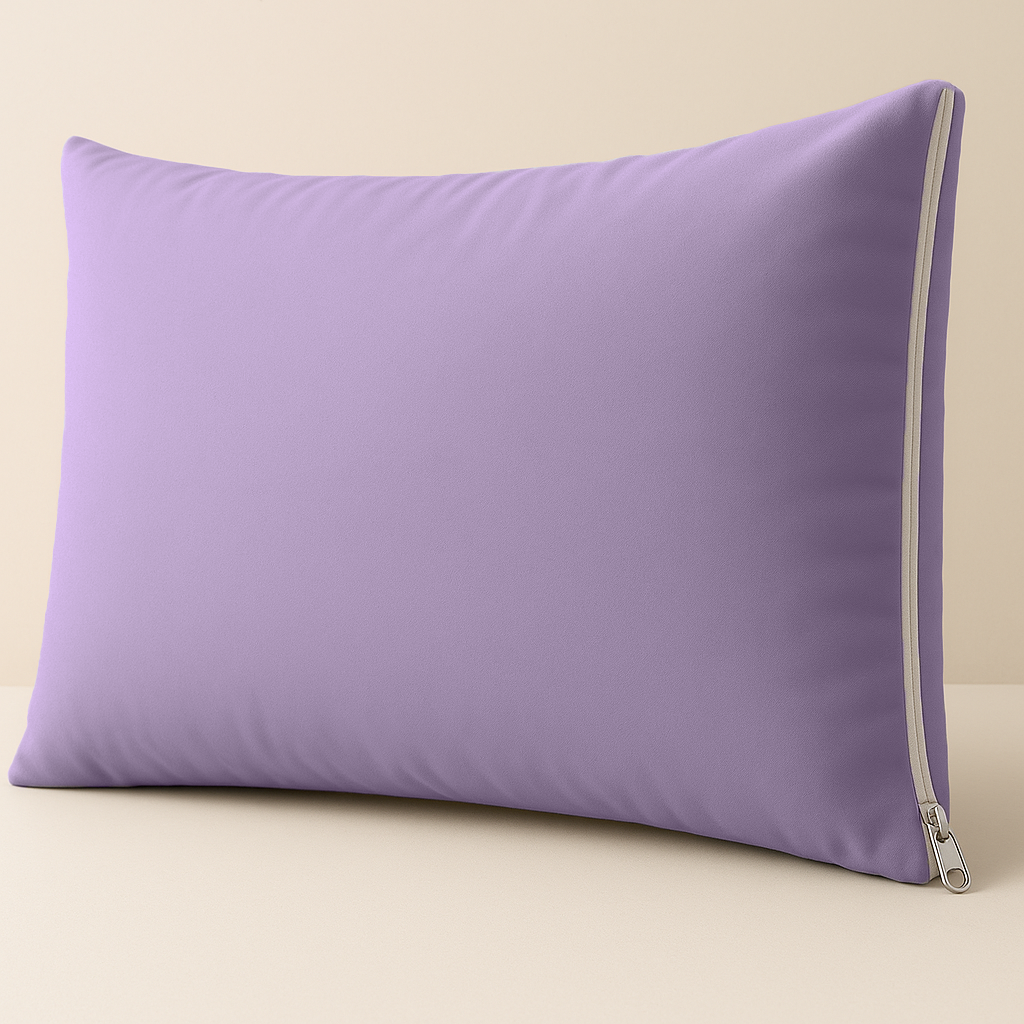 Lila jastučnica sa rajsferšlusom