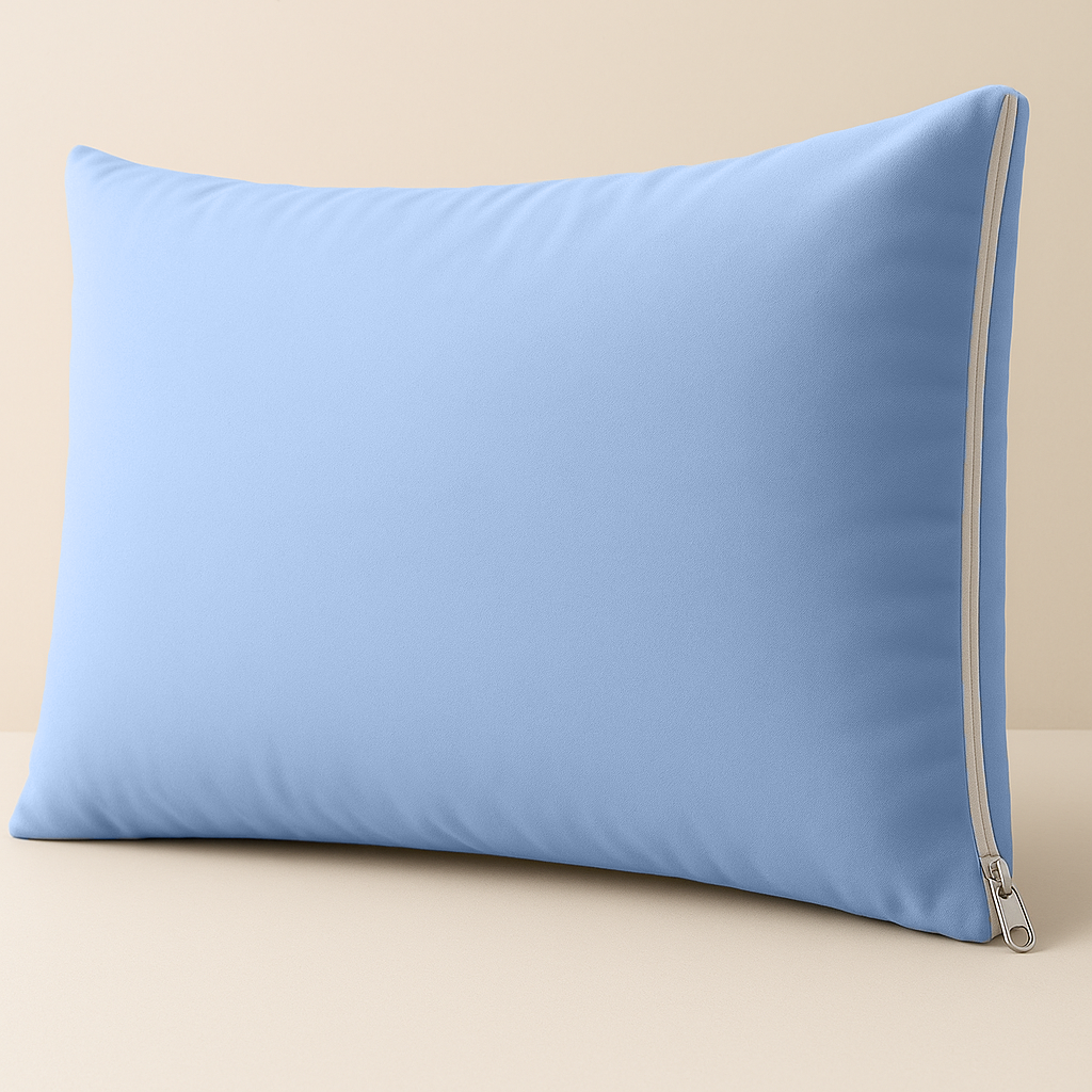 Plava jastučnica sa rajsferšlusom